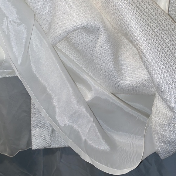 TAHARI ARTHUR S. LEVINE WHITE POLY BL SKIRT SZ 12 - Picture 12 of 13
